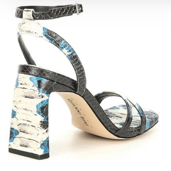 Gianni Bini Snake Skin Strappy Heels - Size 6 - Picture 3 of 5